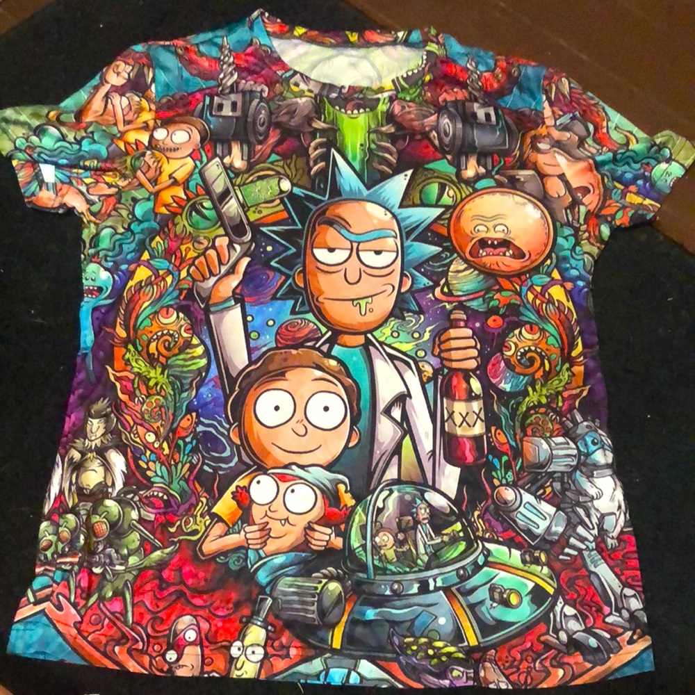 Large Rick and Morty T shirt